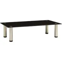 vidaXL TV-bänk svart 60x35x17 cm härdat glas