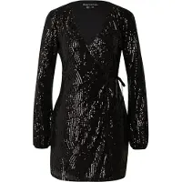 Superdry Sequin Wrap Långärmad Kort Klänning