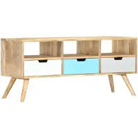 vidaXL TV-bänk 110x35x48 cm massivt mangoträ