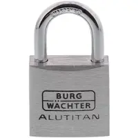 Burg wachter 36151 Hänglås 30.00 mm Lika låsning Aluminium Nyckel