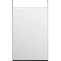 vidaXL Dörrspegel svart 40x60 cm glas och aluminium