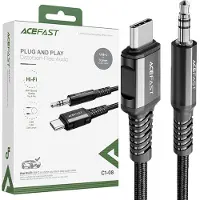 Acefast ljudkabel USB-C till 3.5mm jack - 1.2m - svart