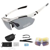 RockBros 10002 Polariserade cykelglasögon - Vit
