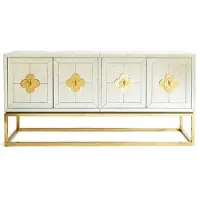 Jonathan Adler Delphine mediabänk mässing