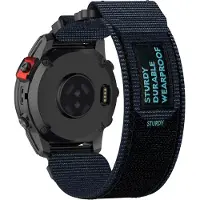 INF Garmin 26 mm Nylon Armband med Kardborrestängning Blue