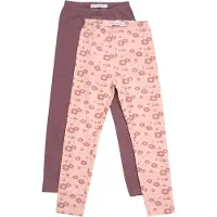 Minymo Leggings - 2-pack - Misty Rose - - 3 år (98) - Leggings