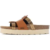 Bayton Pantolette 'Lecce' camel / brun / guld / svart