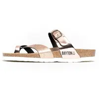 Bayton Pantolette 'Diane' roséguld / svart
