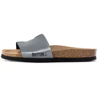 Bayton Pantolette 'Djilian' brun / svart / silver