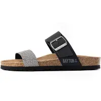 Bayton Pantolette 'Valence' grå / svart / silver