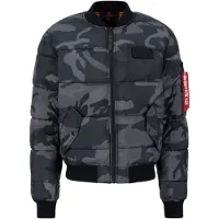 Alpha industries Övergångsjacka 'Camo' grå / röd / svart