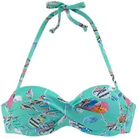 Sunseeker Bikiniöverdel 'Jam' jade / blandade färger