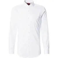 HUGO för män. 50482056 Skjorta Kason vit (43), Casual, Bomull, Lång ärm
