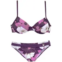 LASCANA Bikini lila / björnbär / vit