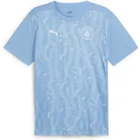 Puma Manchester City Tränings T-Shirt Pre Match - Blå/White, storlek Large
