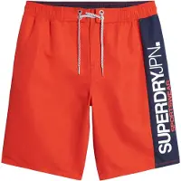 Superdry för män. M3010229A Röd sportbaddräkt (L), Strandkläder, Återvunnen polyester, Hållbar