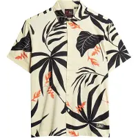 Superdry för män. M4010353A Beige Hawaiiskjorta (XXL), Casual, Bomull, Kort ärm