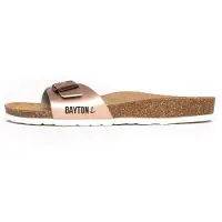 Bayton Pantolette 'Zephyr' roséguld / svart