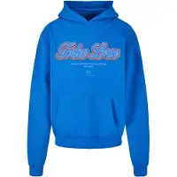 MT Sweatshirt 'F*ke L*ve' kobaltblå / azur / orange / burgunder