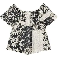 Desigual Blommig Offshoulder Topp De29219