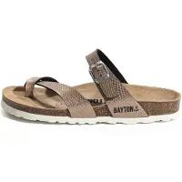 Bayton Pantolette 'Triade' brons / svart / silver