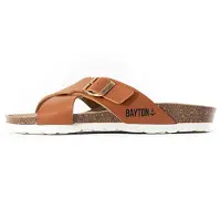 Bayton Pantolette 'Era' camel / svart