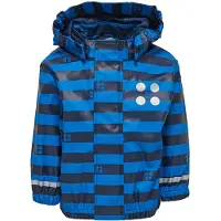 Lego Wear Regnjacka - Blå/Marinblårandig - - 3 år (98) - Regnjacka