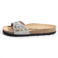 Bayton Pantolette 'ANITA' camel / silver