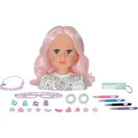 Baby Born Sminkhuvud m. Tillbehör - Syster Styling Artist - - One Size - Docka