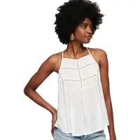 Superdry Vintage Lace Yoke ärmlös T-shirt