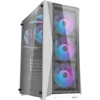 Darkflash DK352 Plus datorchassi (svart och vitt) + 4 ARGB-fläktar