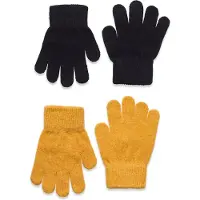 CeLaVi Handskar - Ull/Nylon - 2-pack - Mineral Yellow/Svart - - 7-12 år (122-152) - Handskar