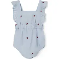 Name it Sommardräkt - NbfFerilla - Chambray Blue m. Nyckelpigor - - 56 - Sommardräkt