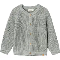Lil´ Atelier Lil' Atelier Cardigan - Stickad - Noos - NmnEmlen - Kalksten - - 3 år (98) - Cardigan
