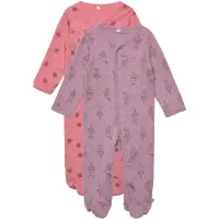 Pippi Baby Onesie - Pyjamasdräkter - 2-pack - Dusty Rose - - 62 - Onesie
