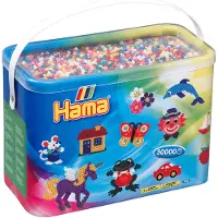 Hama Pärlor, Midi, assorterade färger, set med 30 000 st