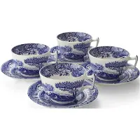 Spode Blue Italian frukostkopp blå/vit