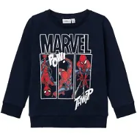 Name it Sweatshirt 'Jessie Spiderman' marinblå / ljusblå / röd / vit
