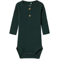 Name it Body l/ä - Noos - Rib - NbmKab - Tallskog/Melange - - 50 - Body L/Ä