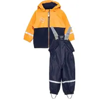 Color Kids Regnkläder m. Hängslen/Fleece - PU - Kadmium Yellow/M - - 3 år (98) - Regnkläder