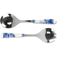 Spode - Salladsbestick Blue Italian 2 st 25 cm - Blå - Bestick - Från Homeroom