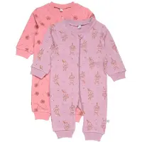 Pippi Baby Onesie - Pyjamasdräkter - 2-pack - Dusty Rose - - 50 - Onesie
