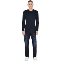 Armani Exchange för män. 8NZM77ZJA5Z1510 Maglia marinblå tröja (XS), Casual, Bomull, Lång ärm, Marino