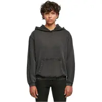 Build Your Brand Acid Washed Oversize Tröja Med Huva