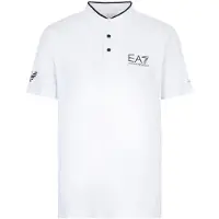 Emporio Armani för män. 8NPT21_PJEMZ Polo Ventus7 M Serafino vit (S), Deportivo, Tennis/Padel, Polyamid, Kort ärm