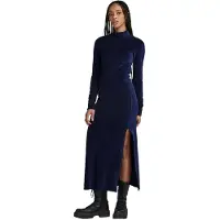 G-Star Velvet Slit Klänning Med Långa ärmar