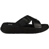 FitFlop F-mode Espadrille Buckle Leather Flatform Tofflor
