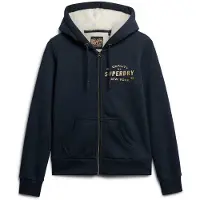 Superdry Luxe Metallic Logo Sweatshirt Med Dragkedja