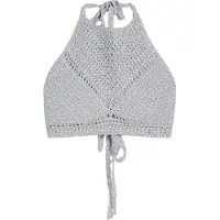 Bershka Broderad topp silver