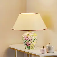 MENZEL Bordslampa LIVING, Vitt / opal, Vardagsrum / matsal, Syntetmaterial, Bordslampa